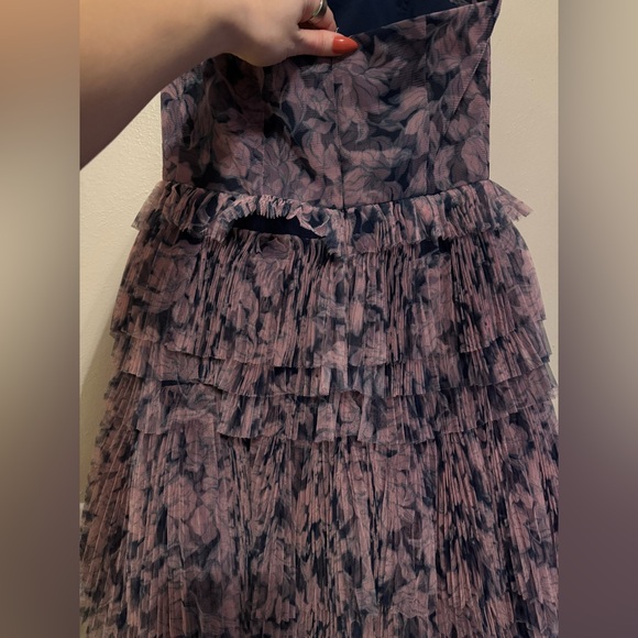 Hutch by Anthropologie Strapless Floral Tiered Dress in Purple - Picture 9 of 9
